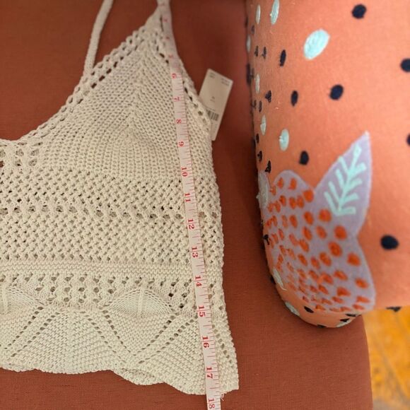 NWT Cream boho Anthropologie Pilcro Crochet Women's Top - Picture 5 of 7
